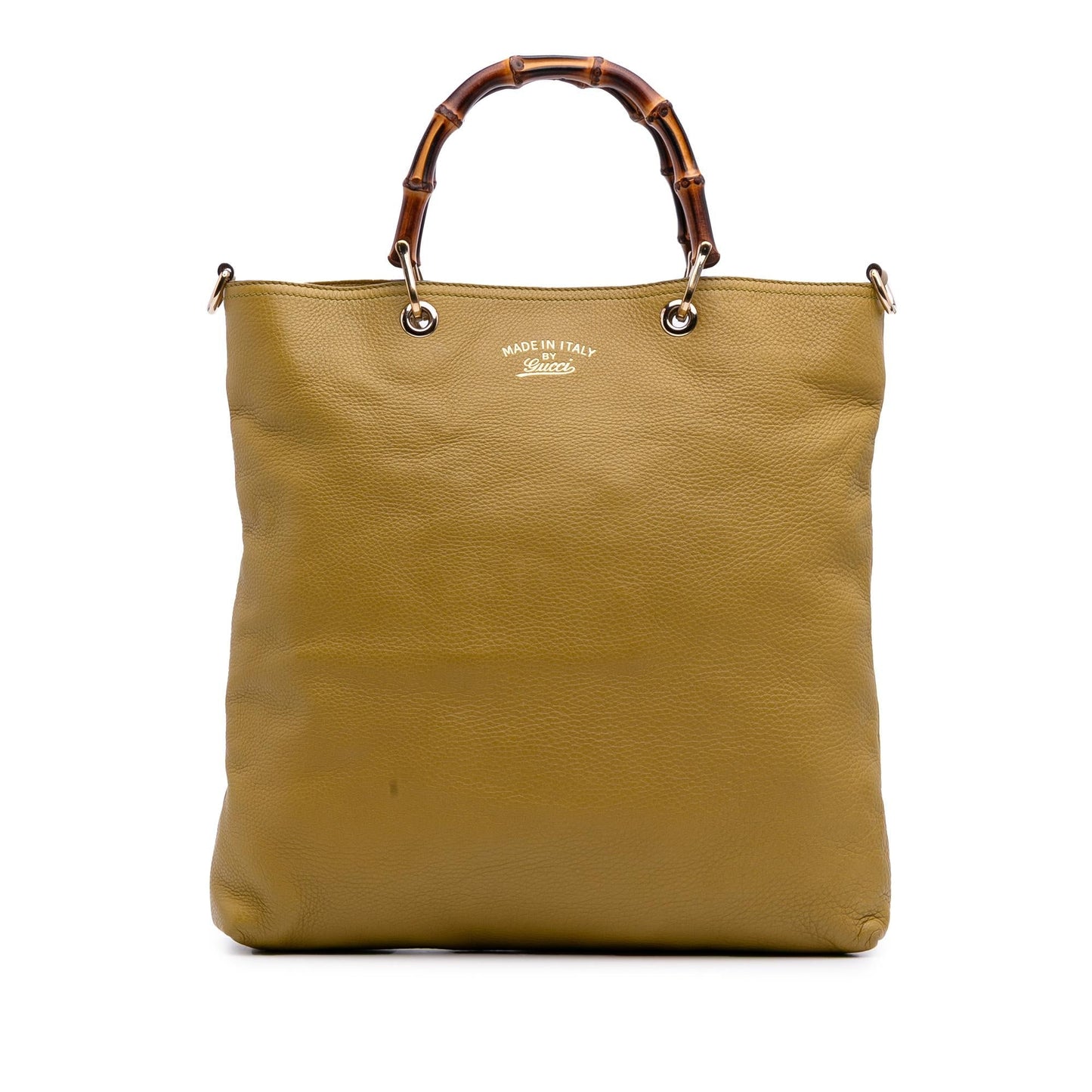 Gucci Tall Leather Bamboo Shopper Tote