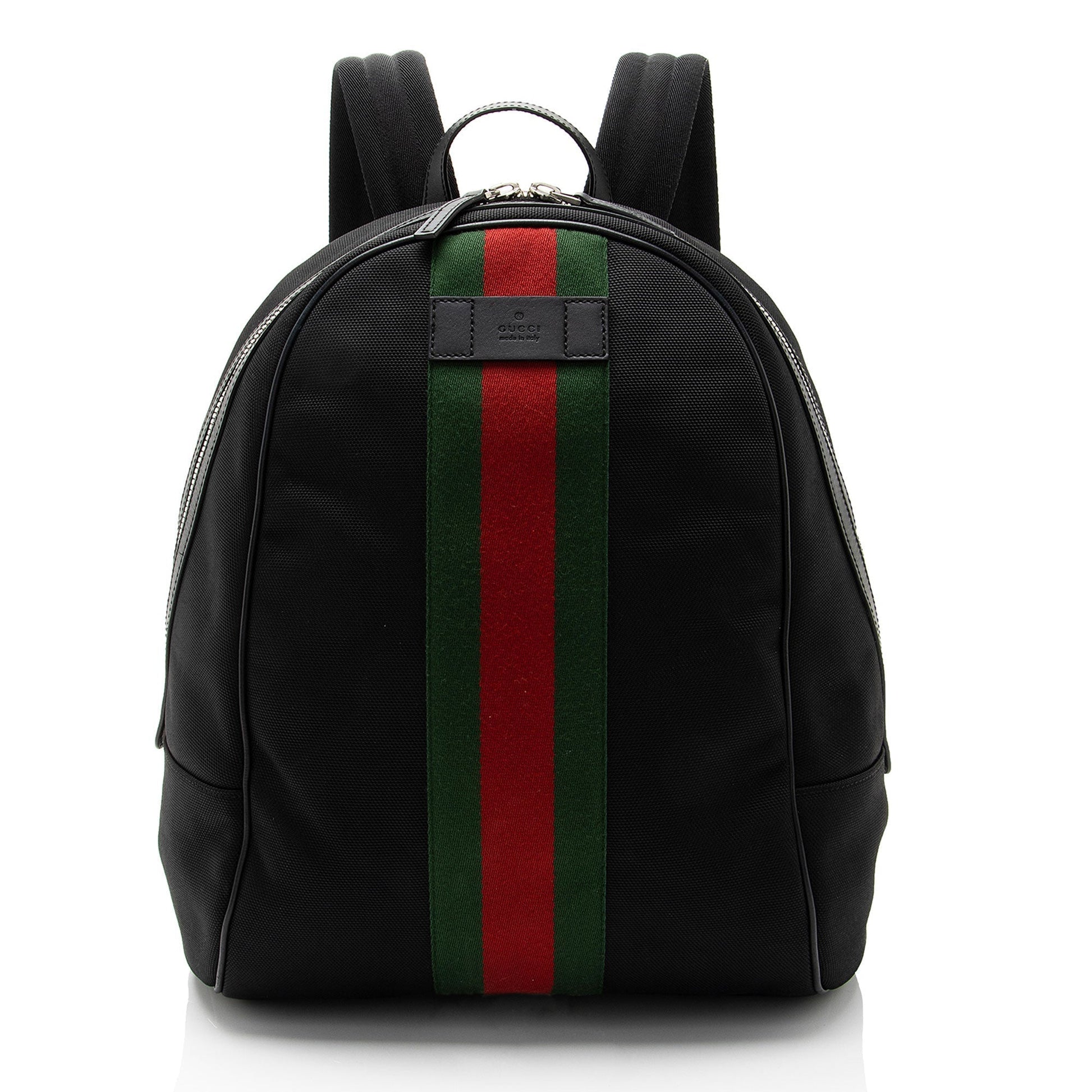 Gucci Nylon Leather Canvas Shoulder Bag