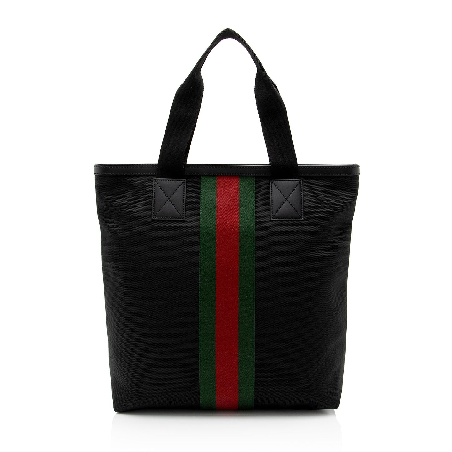 Gucci Nylon Leather Canvas Tote