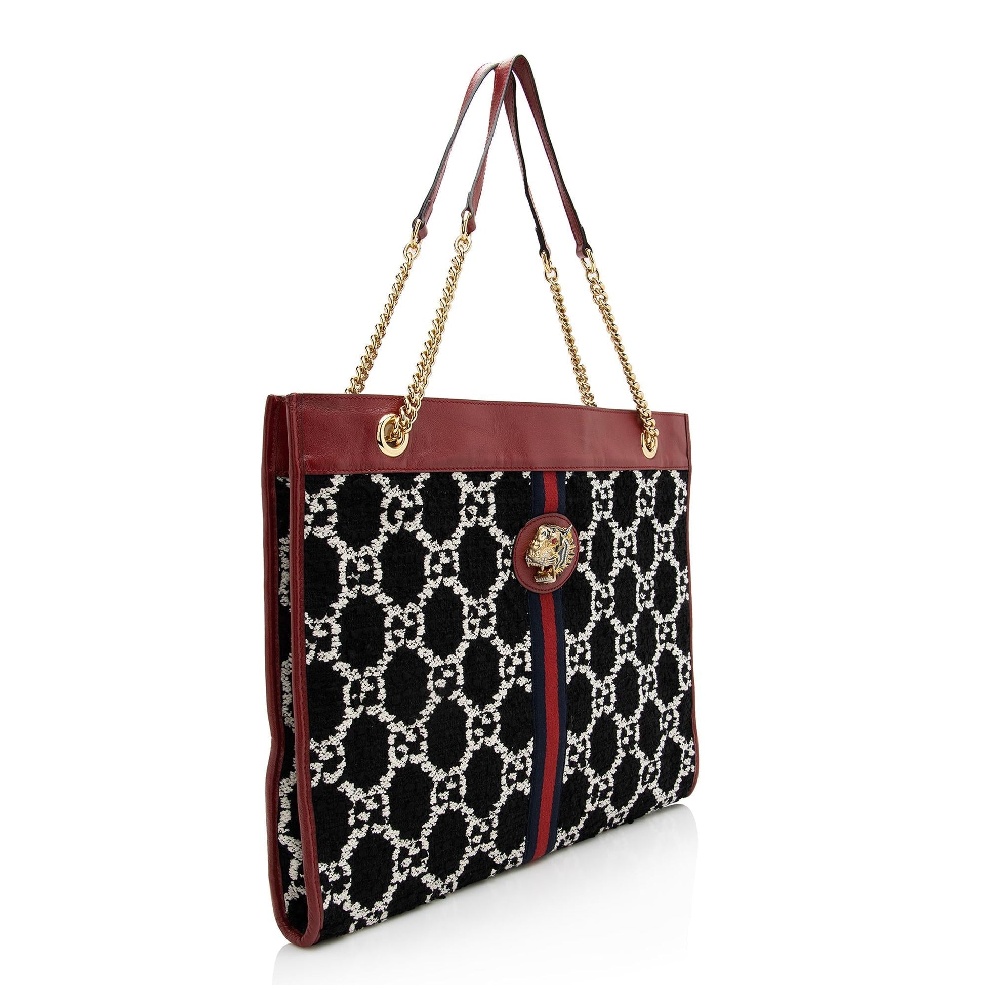 Gucci Tweed Rajah Large Tote (SHF-22899)
