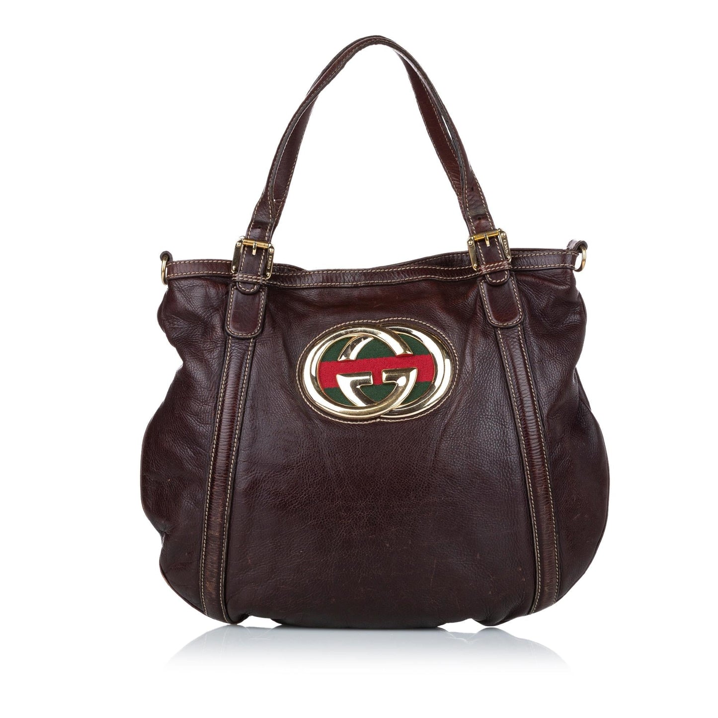 Gucci Web Leather Satchel
