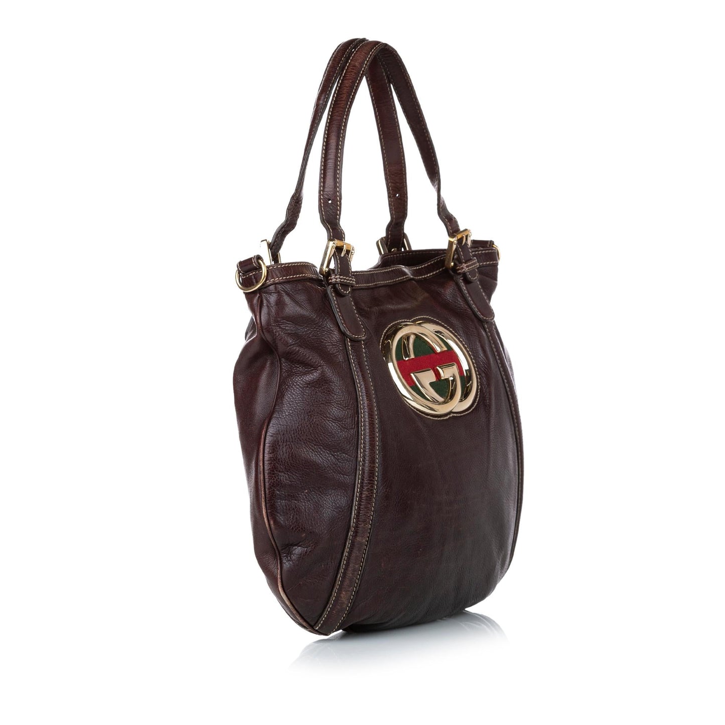 Gucci Web Leather Satchel