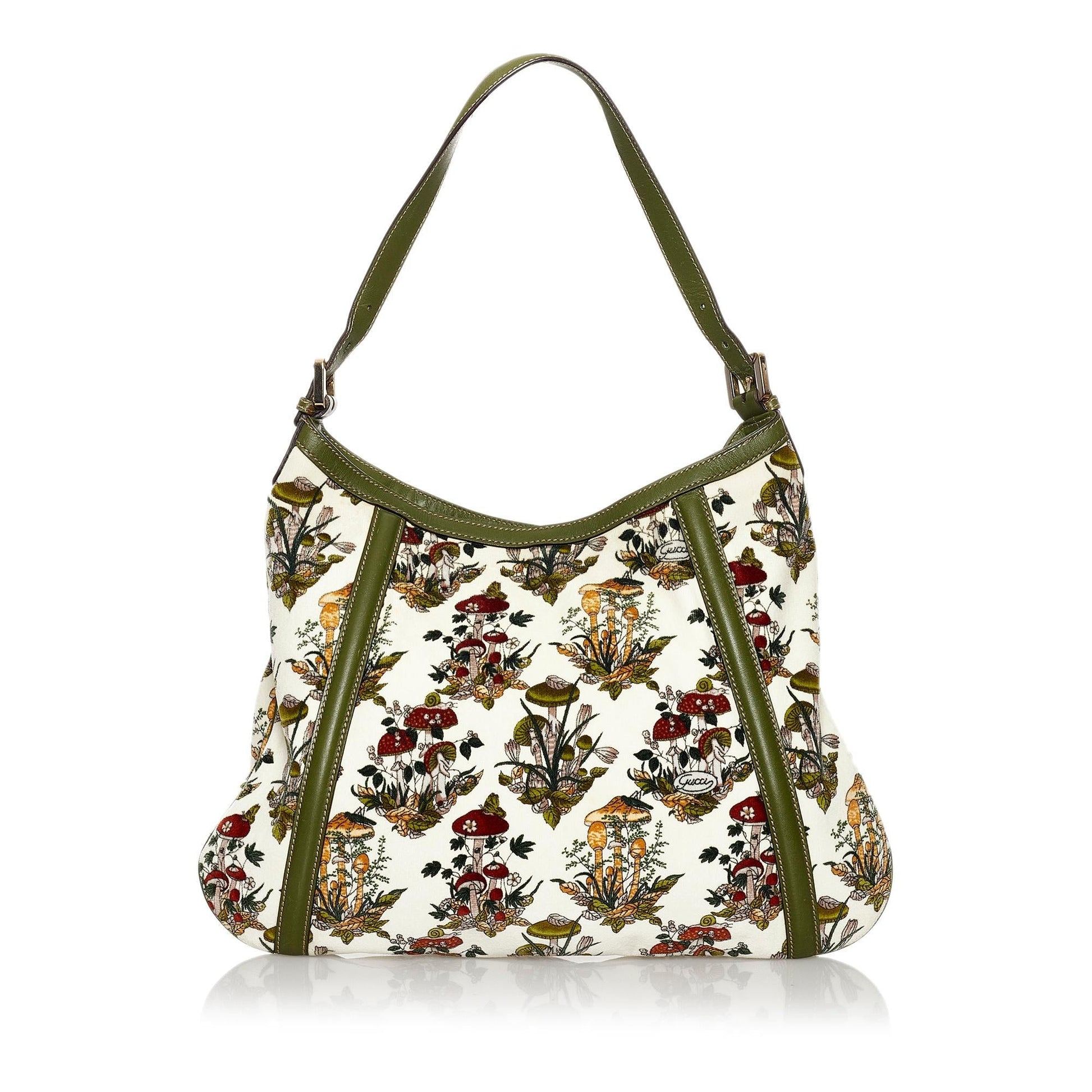 Gucci Web Britt Velvet Shoulder Bag (SHG-30589)