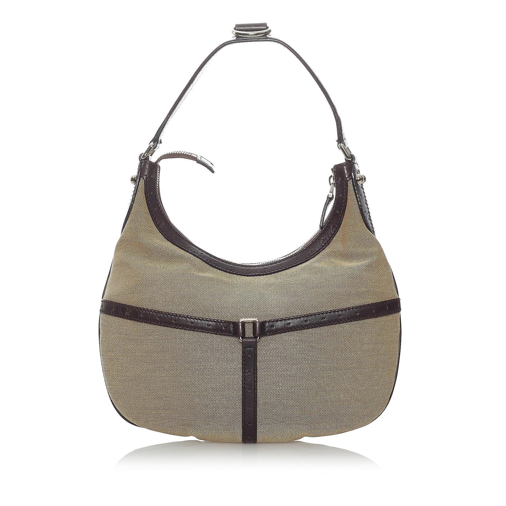 Gucci Web Canvas Reins Hobo Bag (SHG-30974)