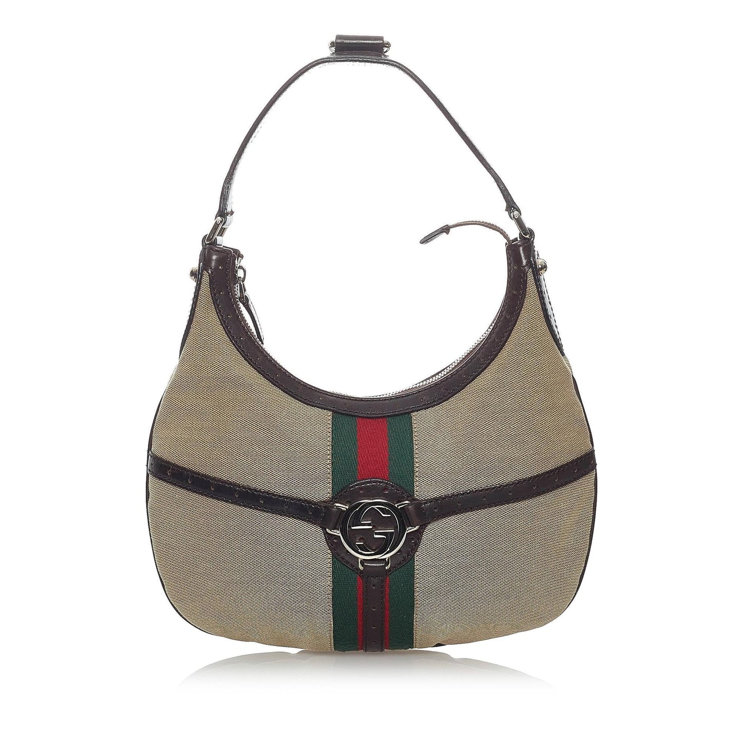 Gucci Web Canvas Reins Hobo Bag (SHG-30974)