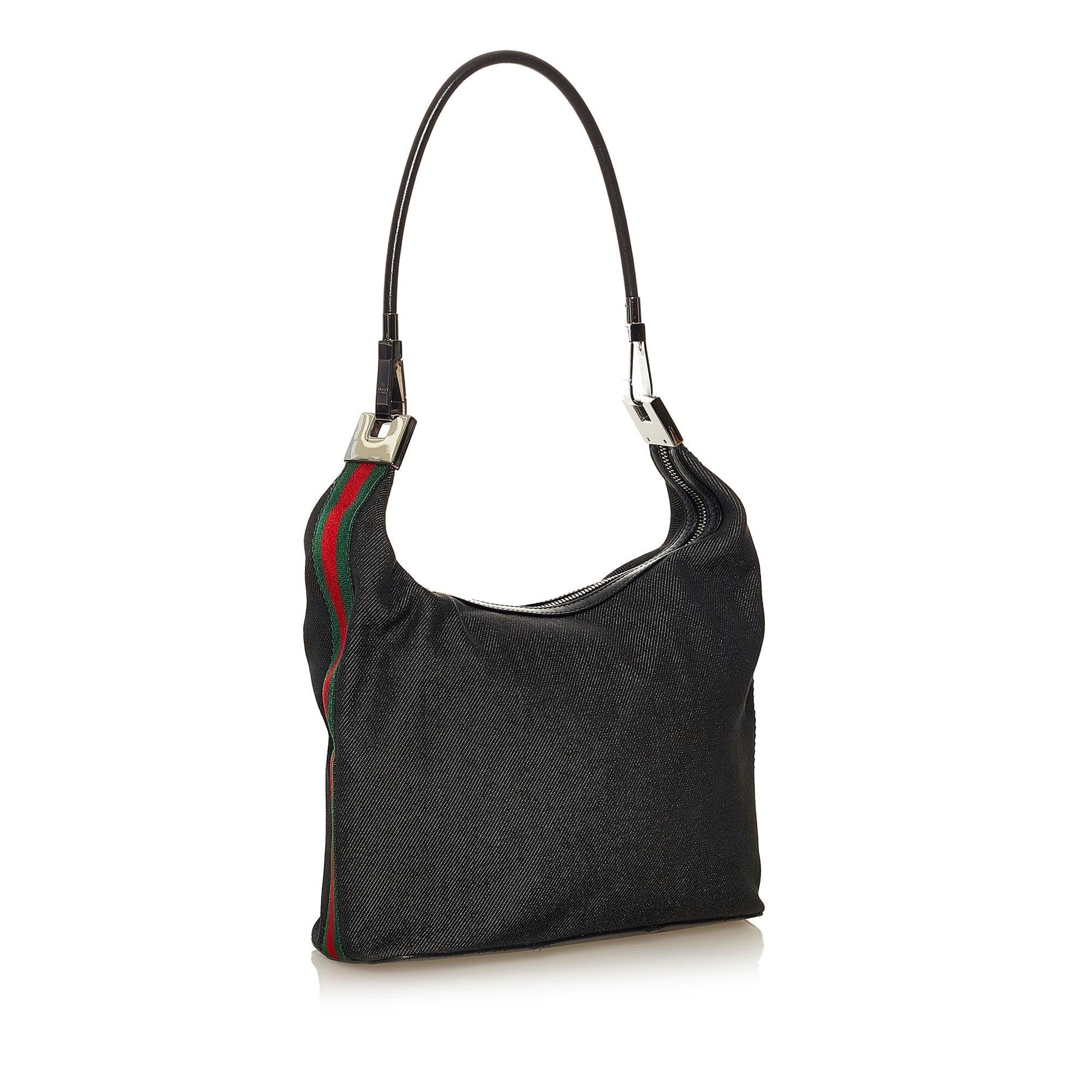 Gucci Web Denim Shoulder Bag (SHG-34386)