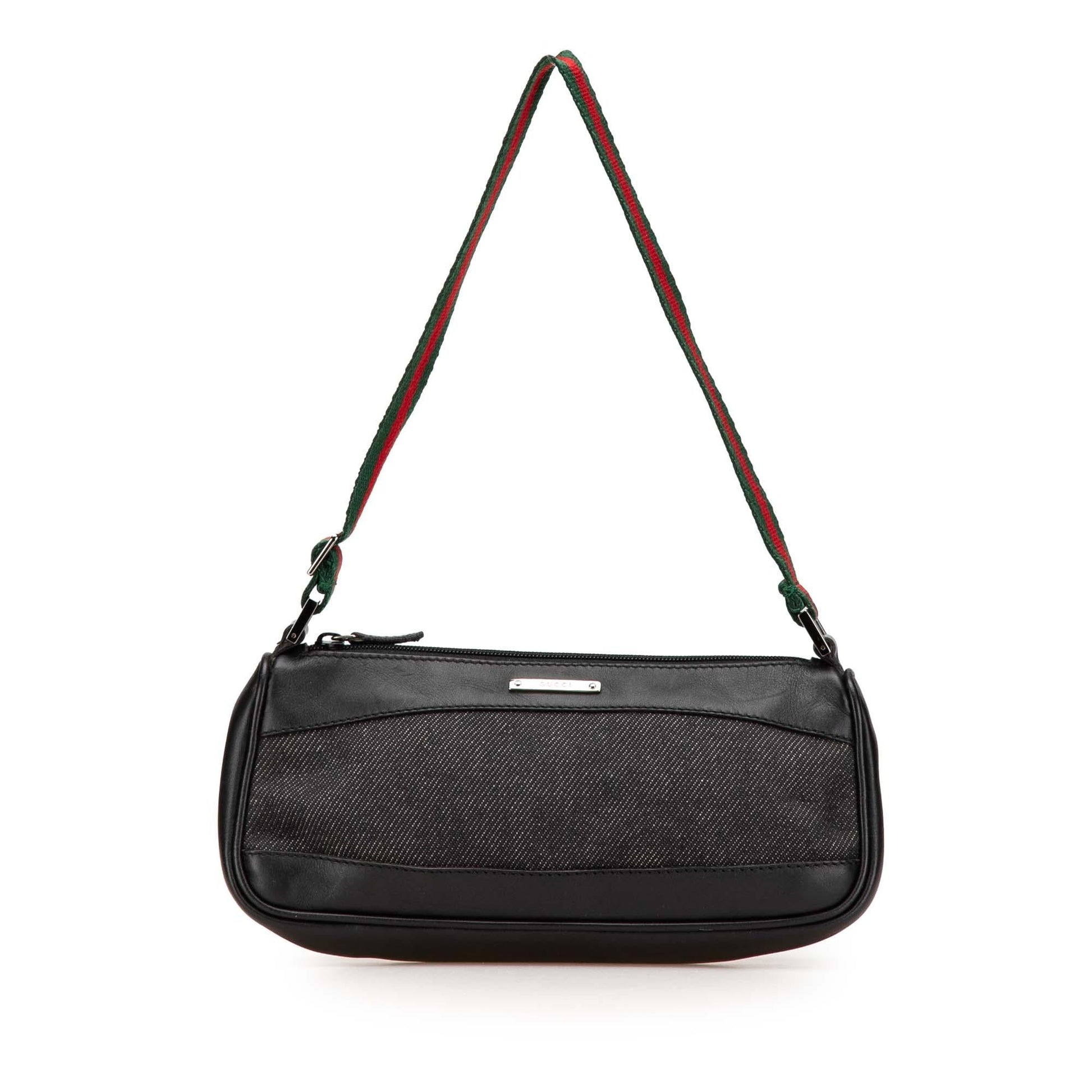 Gucci Web Denim Shoulder Bag