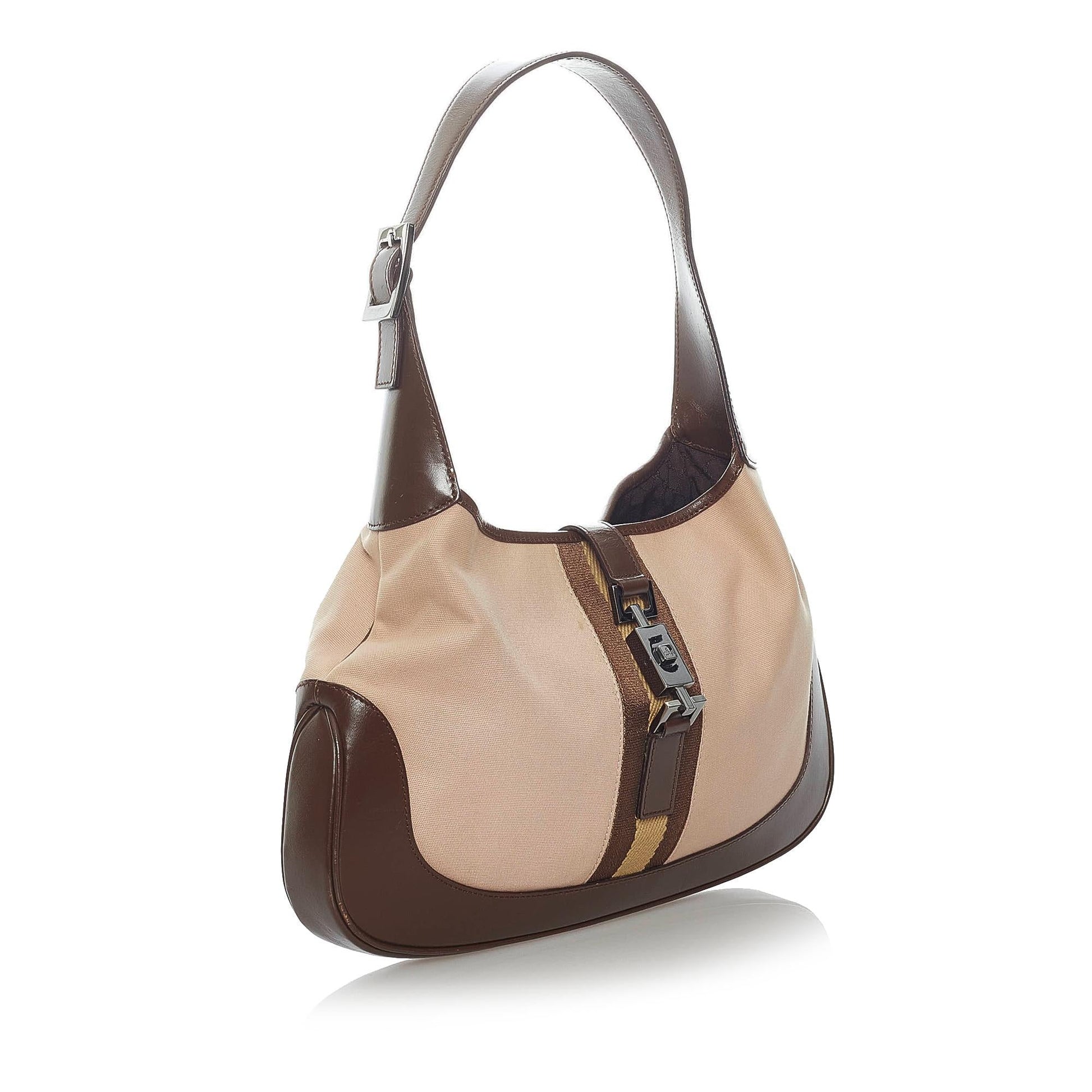Gucci Web Jackie Canvas Shoulder Bag (SHG-32012)