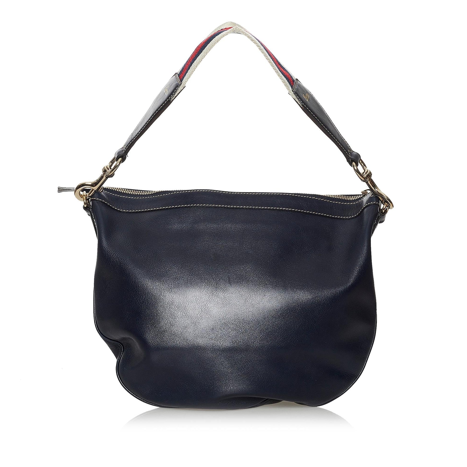 Gucci Web Leather Shoulder Bag Style 3