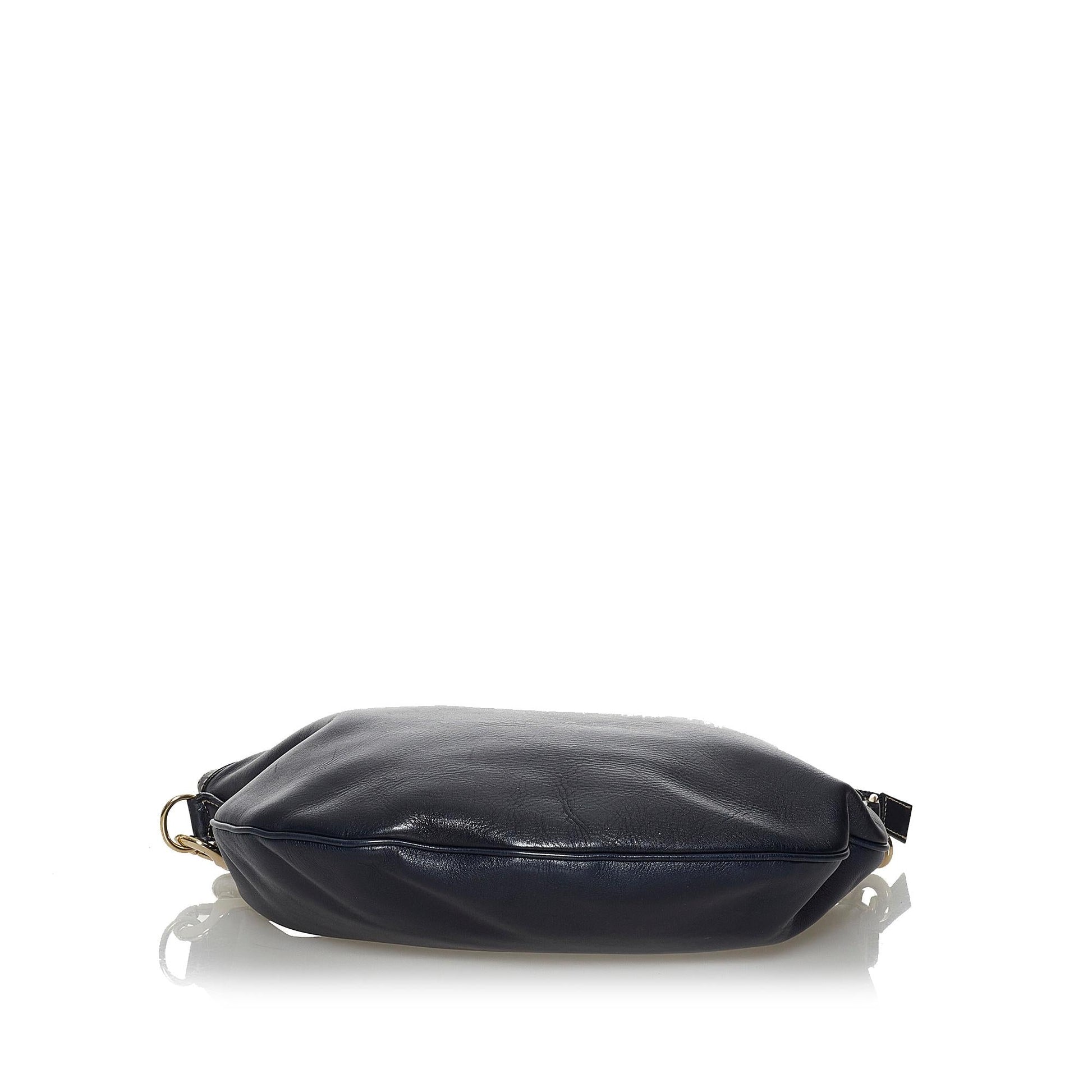 Gucci Web Leather Shoulder Bag Style 3