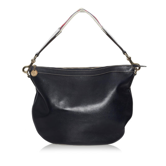 Gucci Web Leather Shoulder Bag Style 3