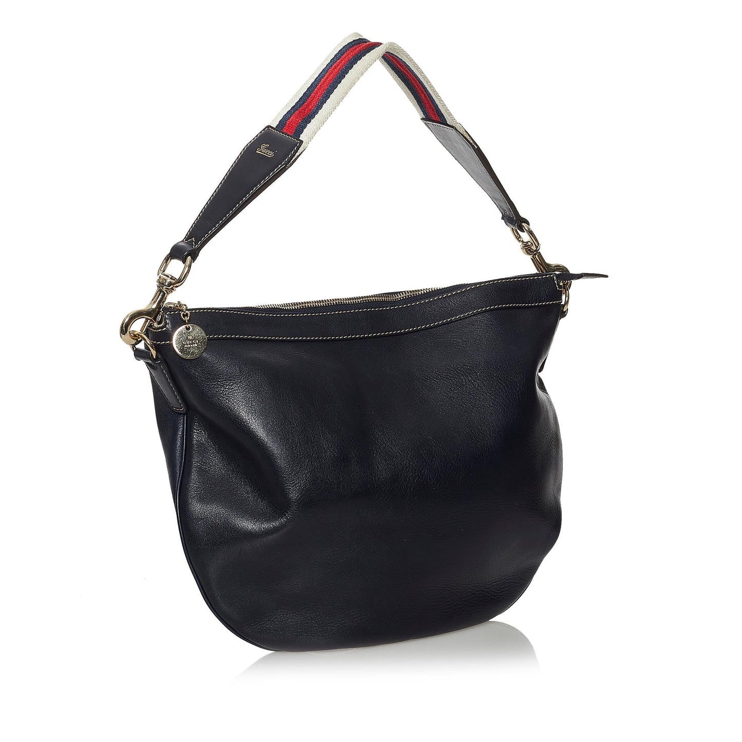 Gucci Web Leather Shoulder Bag Style 3