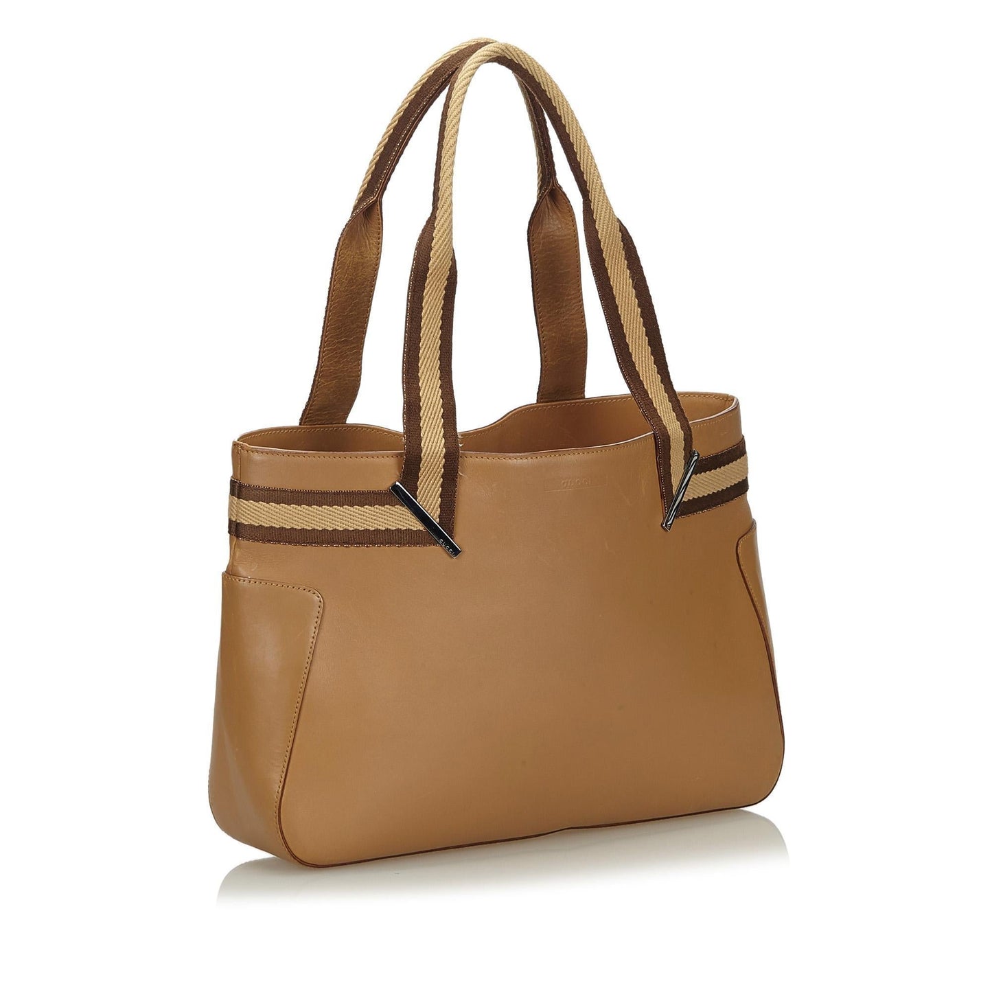 Gucci Web Leather Tote Style 1