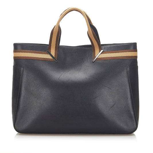 Gucci Web Leather Tote Style 3