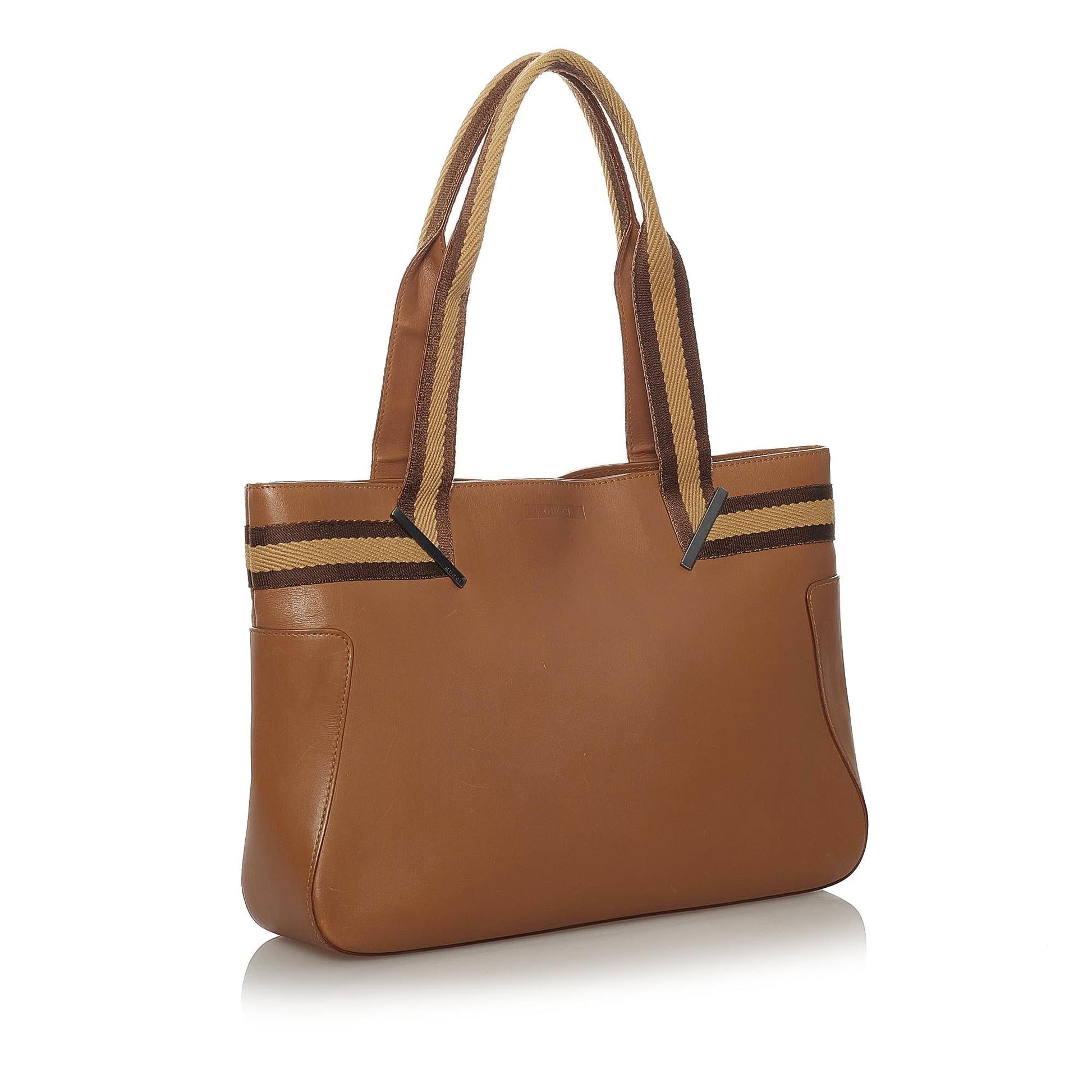 Gucci Web Leather Tote Style 4