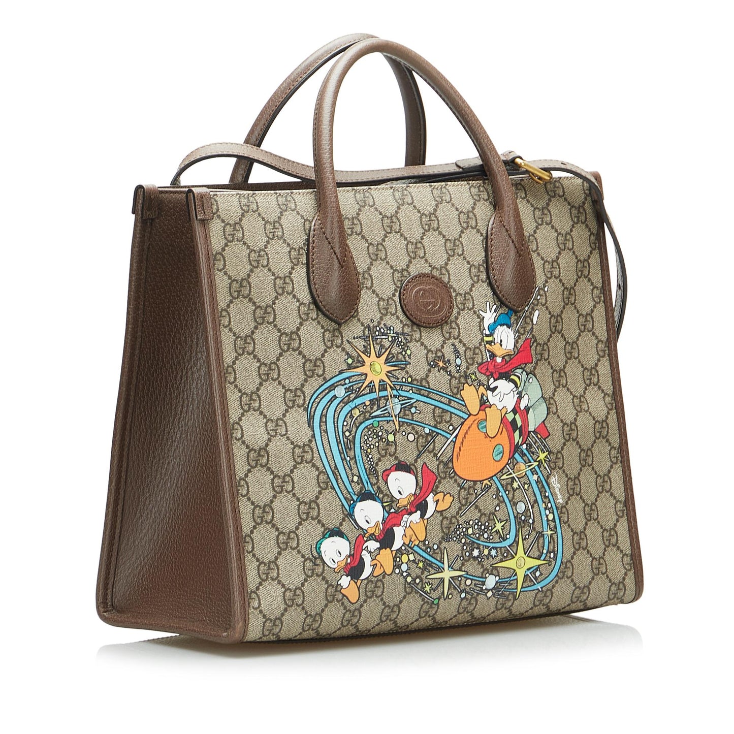 Gucci x Disney Small GG Supreme Donald Duck Satchel (SHG-18nIFQ)
