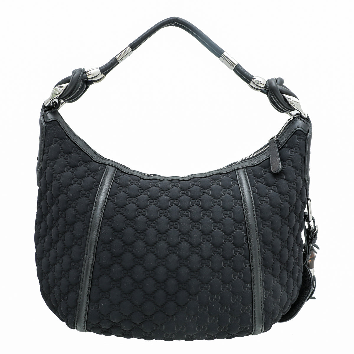 Gucci Monogram Leather Top Handle Shoulder Bag
