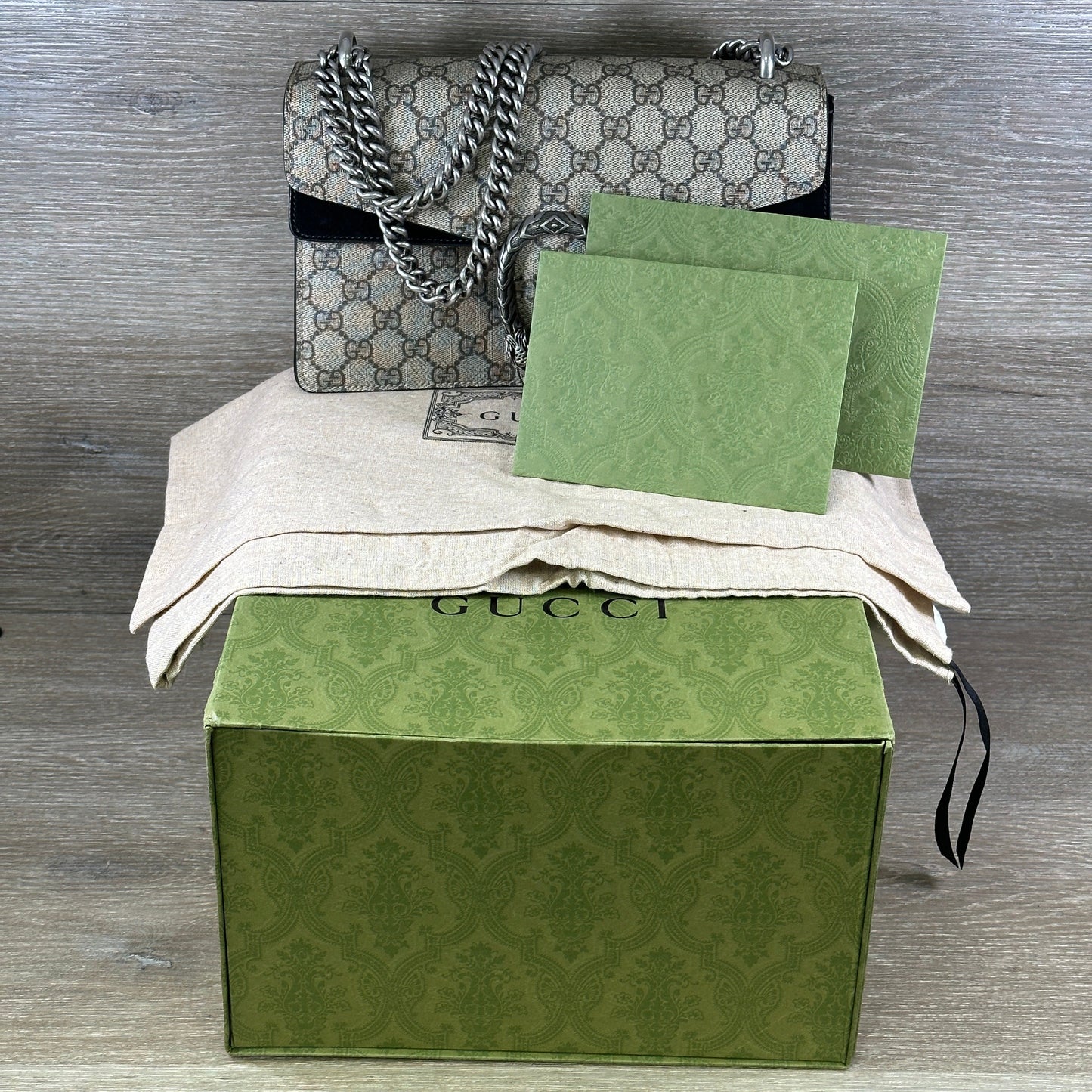 Gucci Monogram Canvas Shoulder Bag