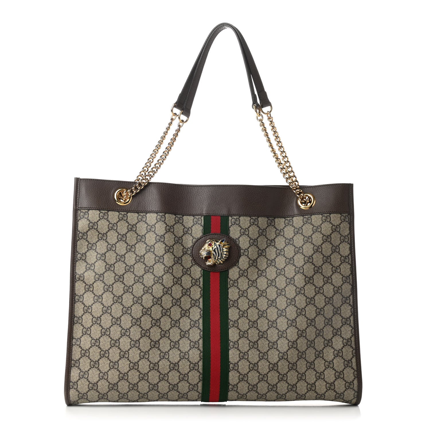 Gucci Monogram Caro Chain Leather Tote
