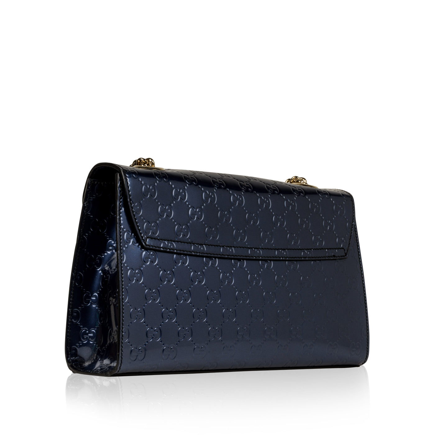 Gucci Lou Monogram Chain Leather Shoulder Bag
