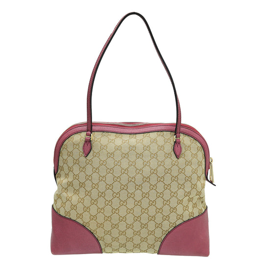 Gucci Leather Canvas Tote