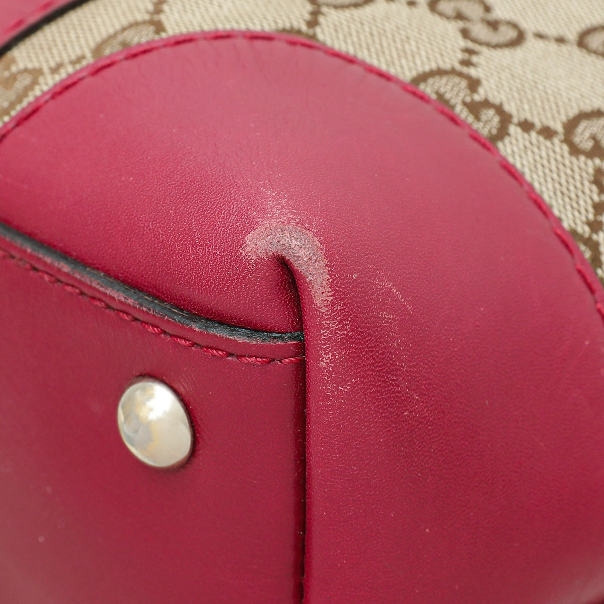 Gucci Leather Canvas Shoulder Bag