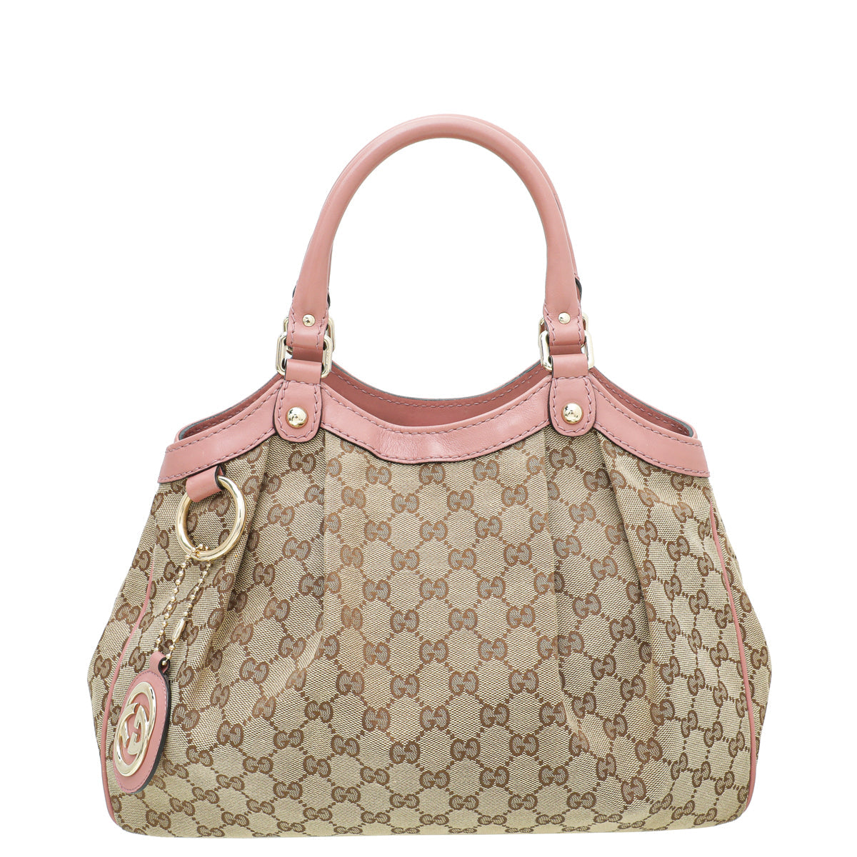 Gucci Leather Canvas Shoulder Bag