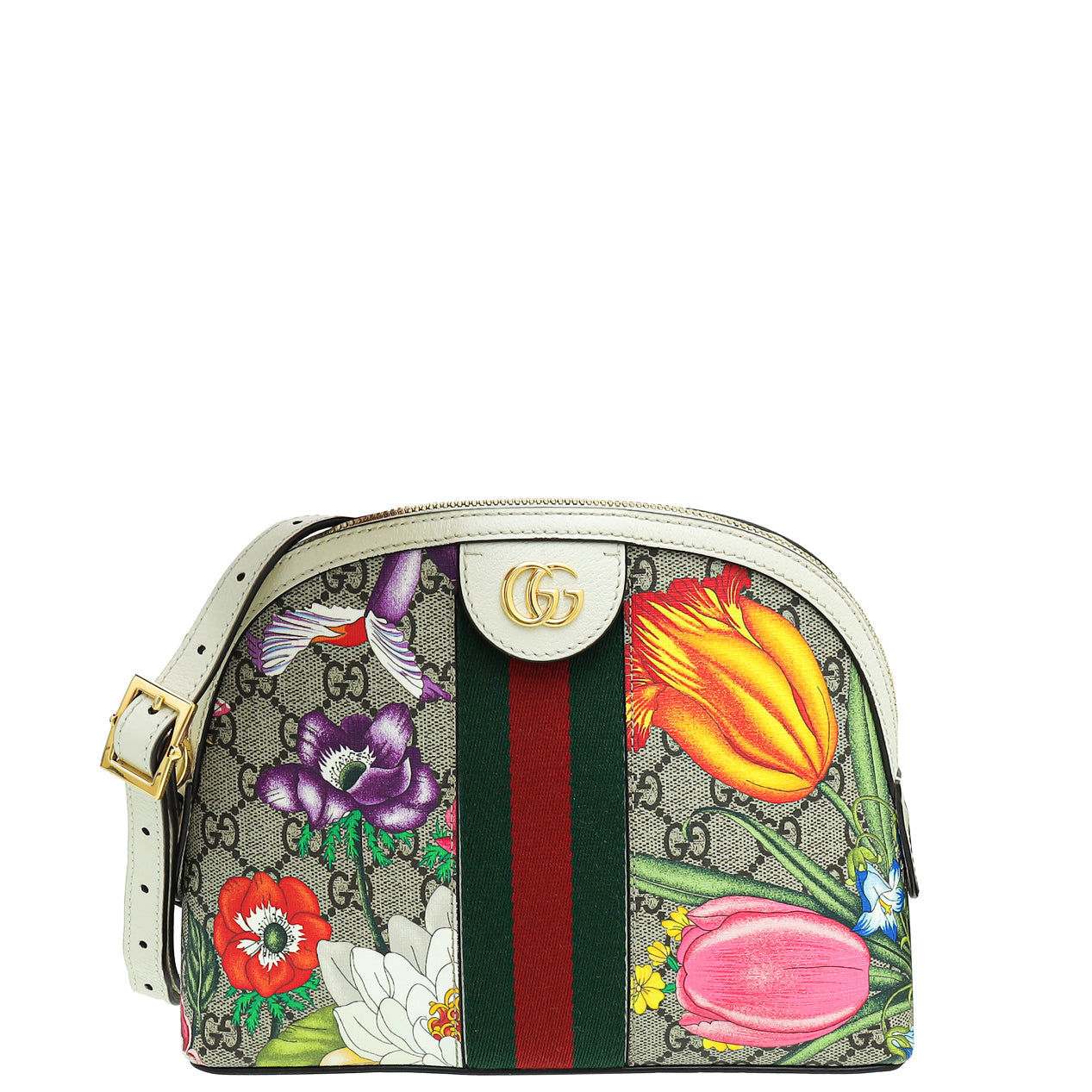 Gucci Leather Canvas Shoulder Bag
