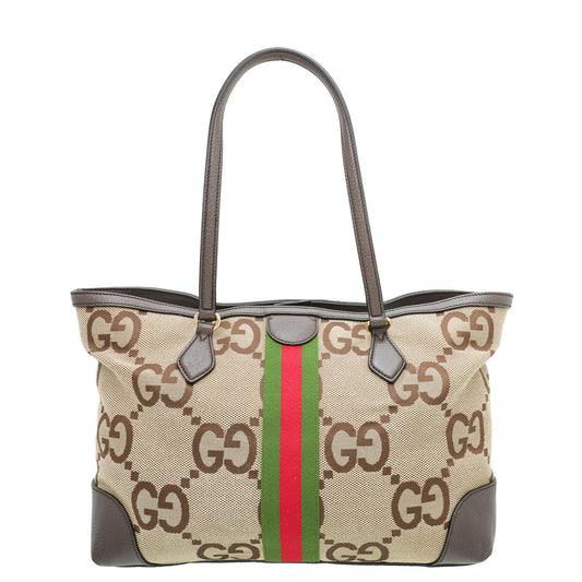 Gucci Leather Canvas Tote