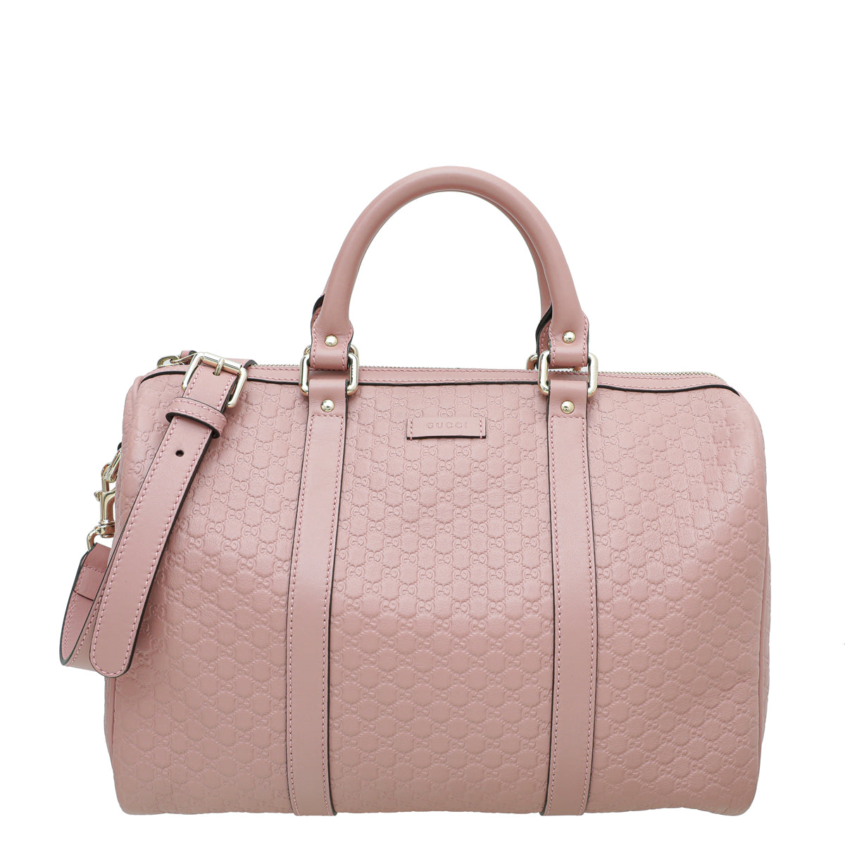 Gucci Monogram Leather Top Handle Shoulder Bag