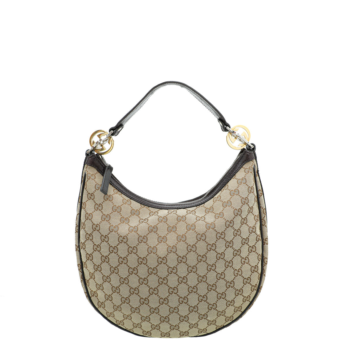 Gucci Leather Canvas Shoulder Bag