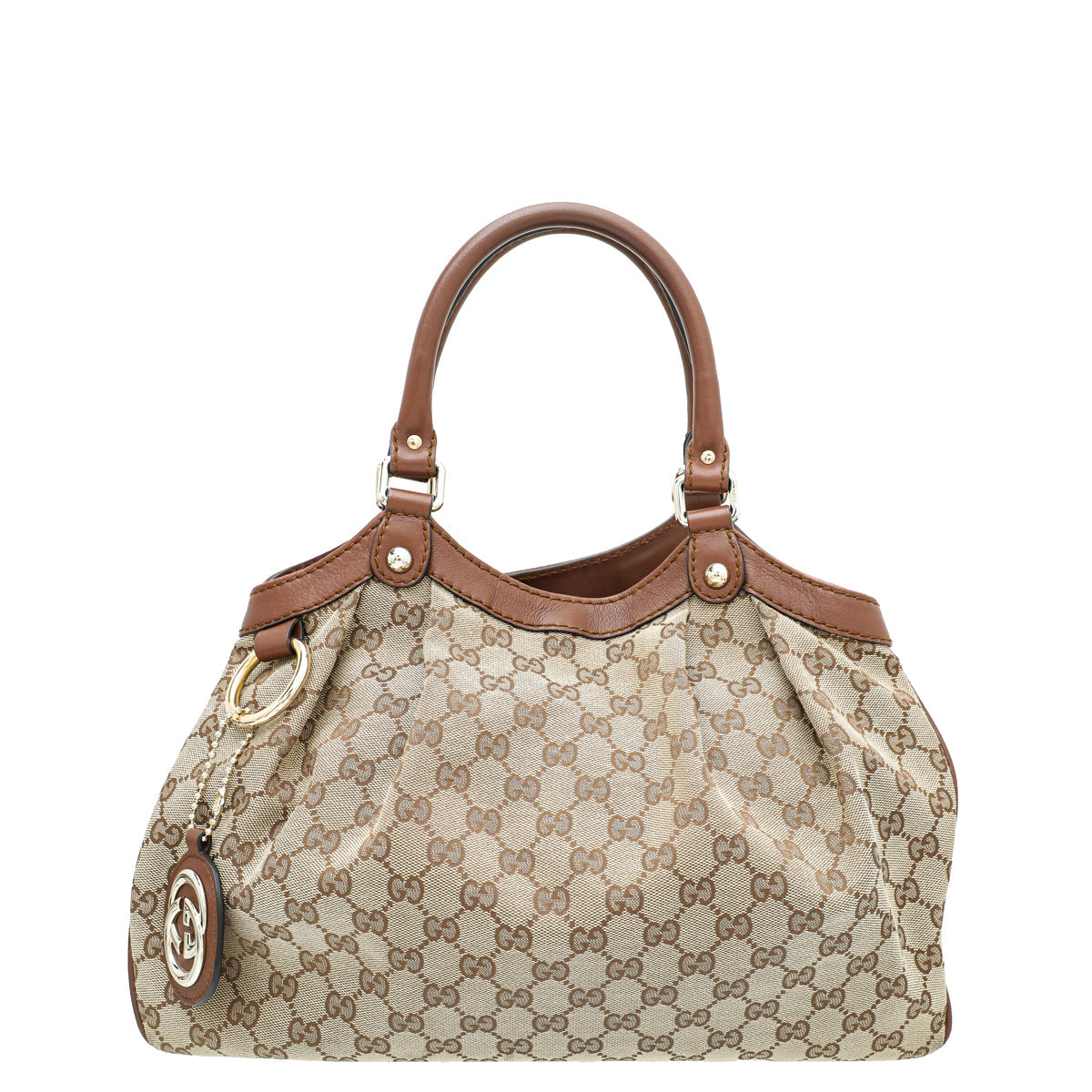 Gucci Leather Canvas Shoulder Bag