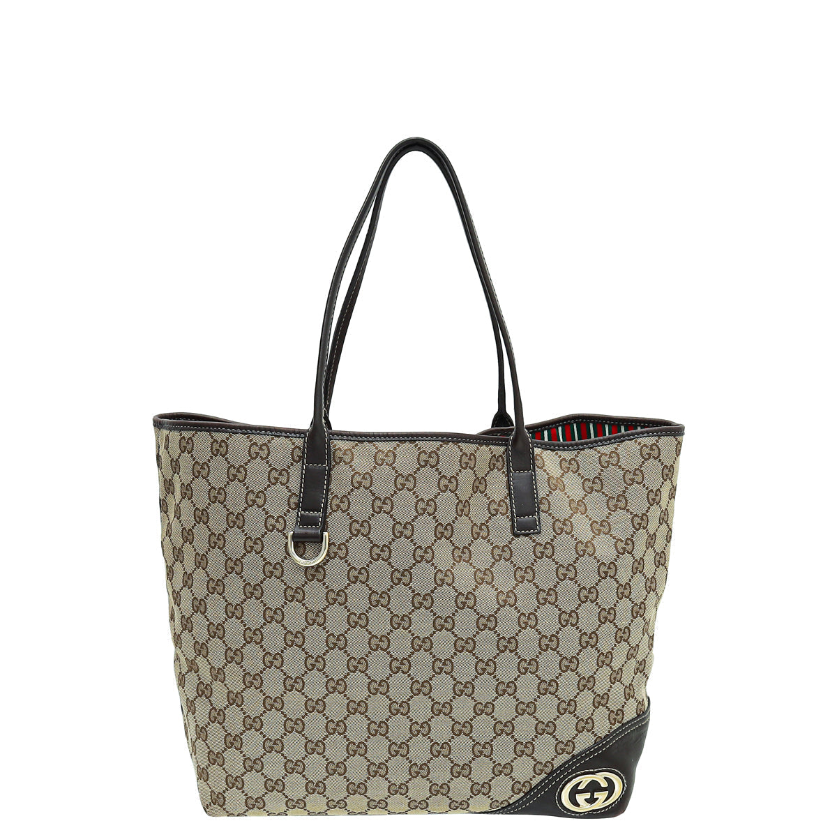 Gucci Leather Canvas Tote