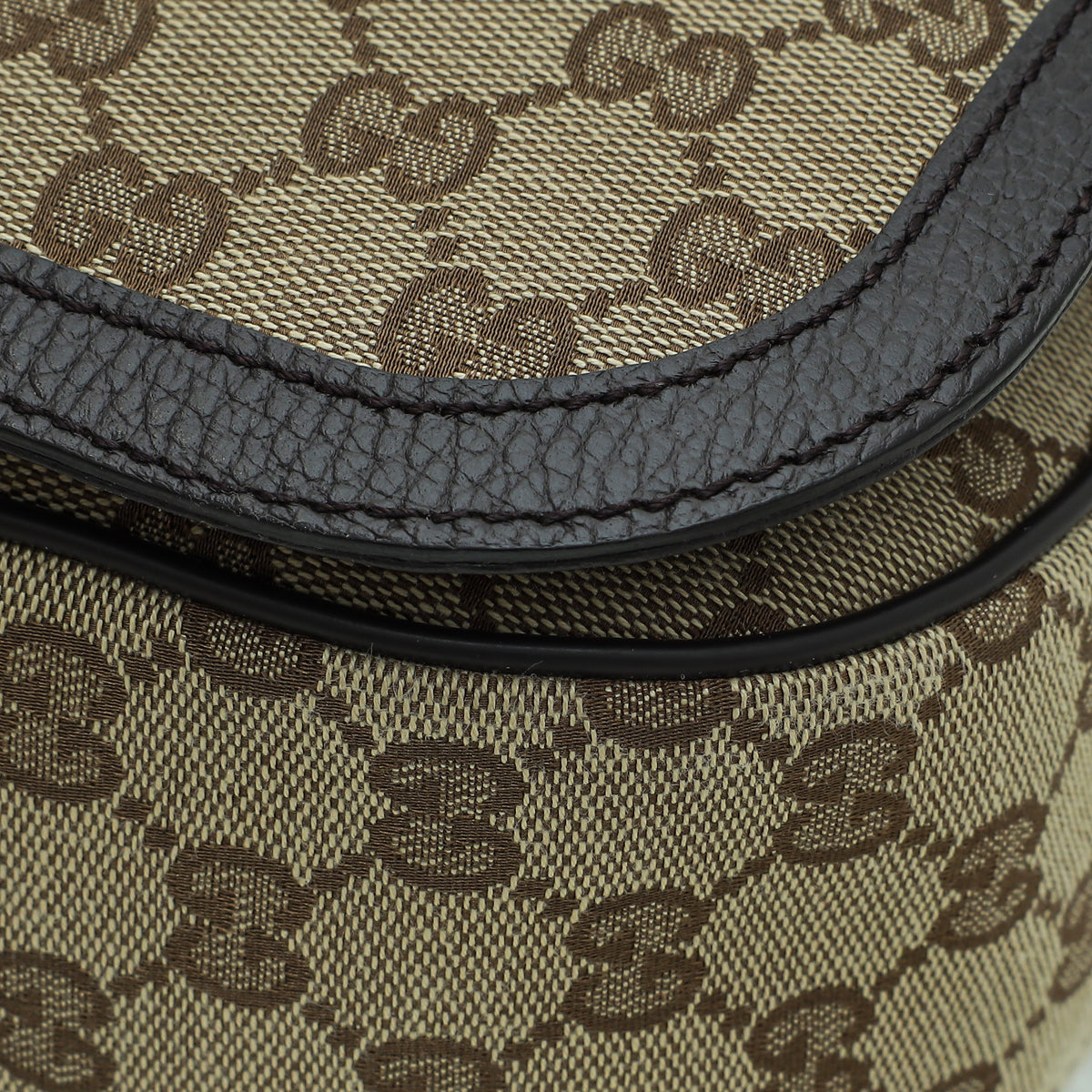 Gucci Leather Canvas Shoulder Bag
