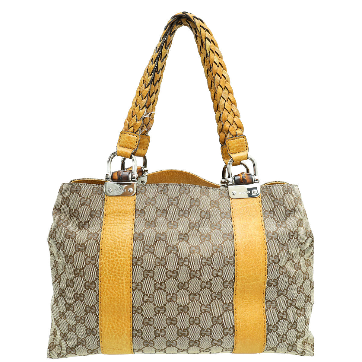 Gucci Leather Canvas Tote
