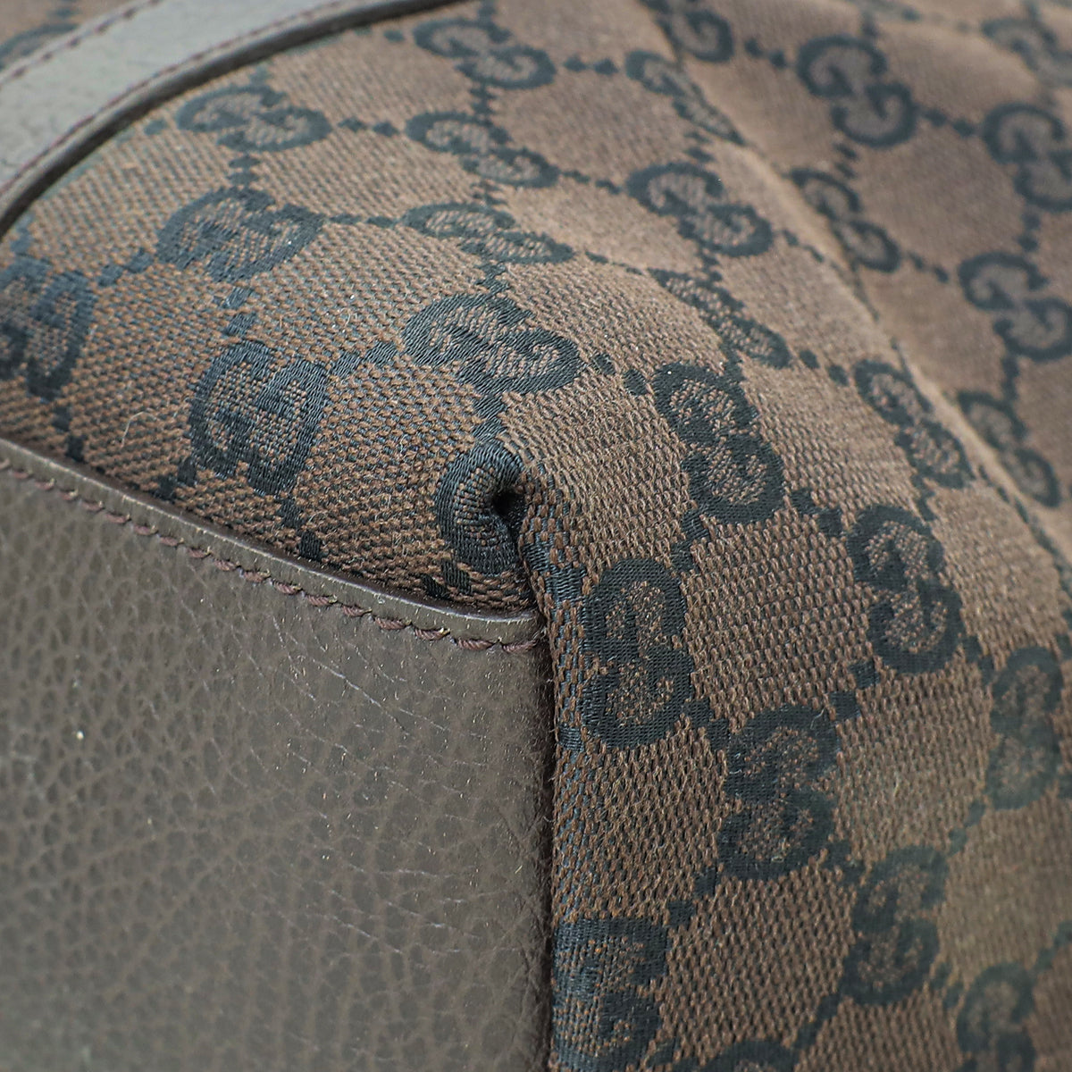 Gucci Leather Canvas Tote