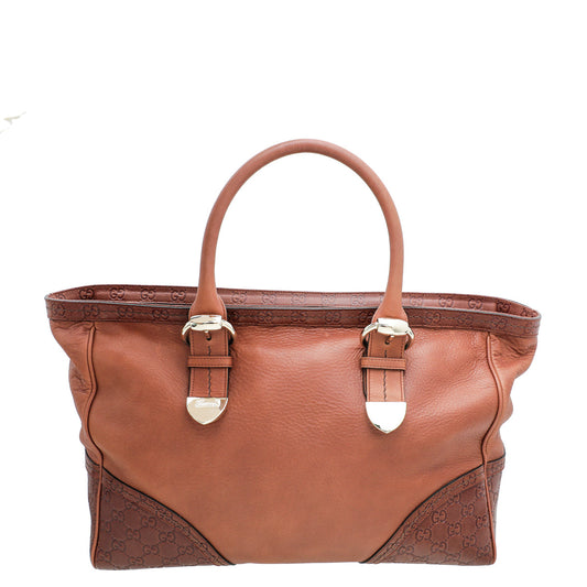 Gucci Leather Top Handle Tote