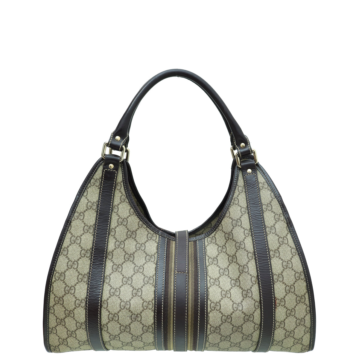 Gucci Leather Canvas Shoulder Bag