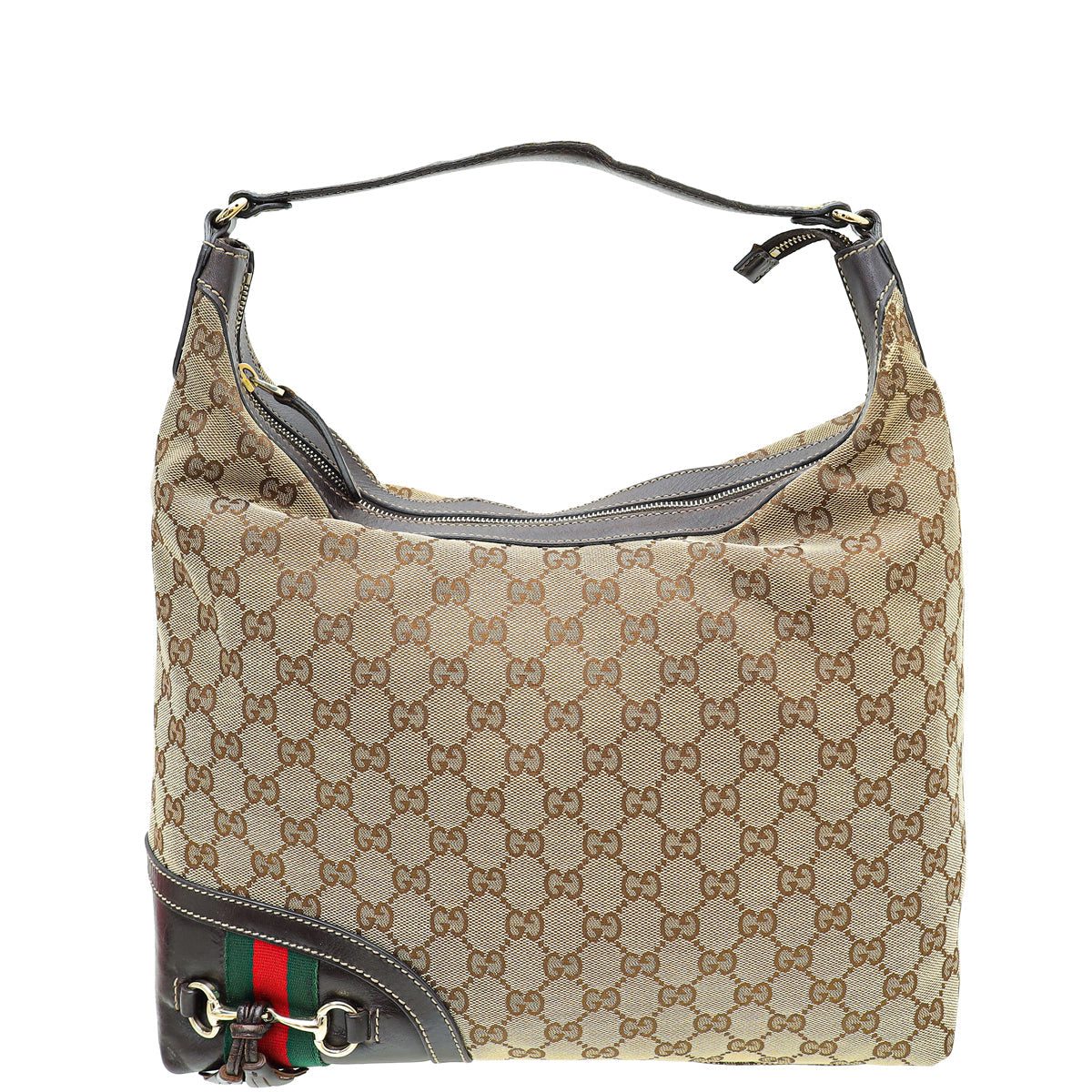 Gucci Leather Canvas Shoulder Bag