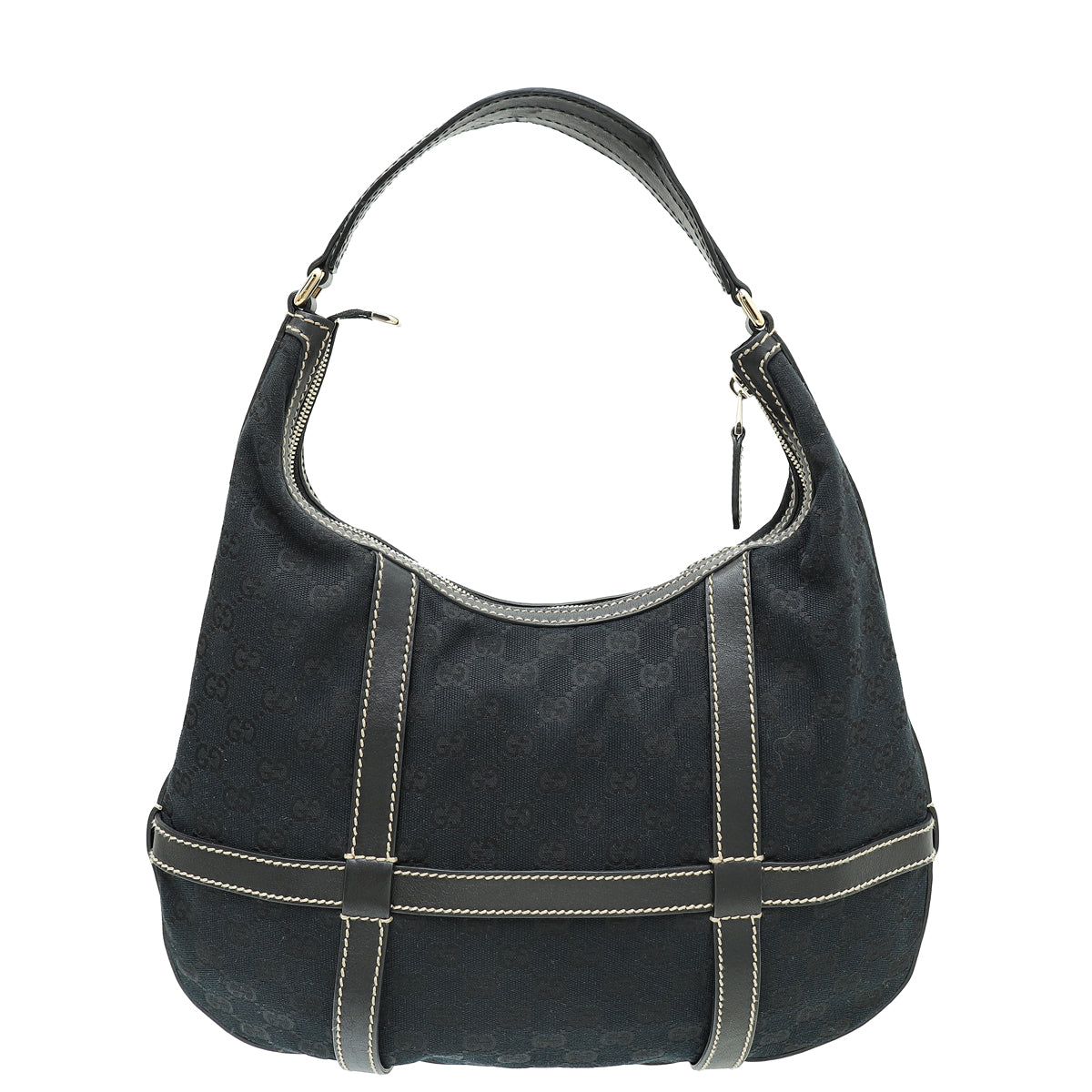 Gucci Leather Canvas Shoulder Bag
