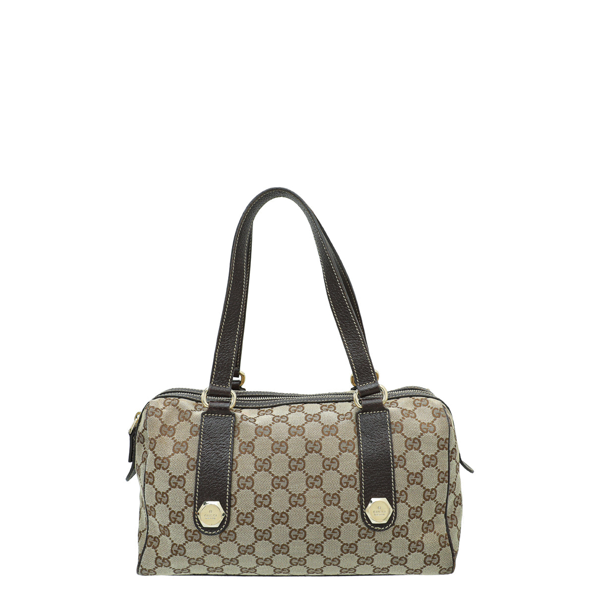 Gucci Leather Canvas Shoulder Bag