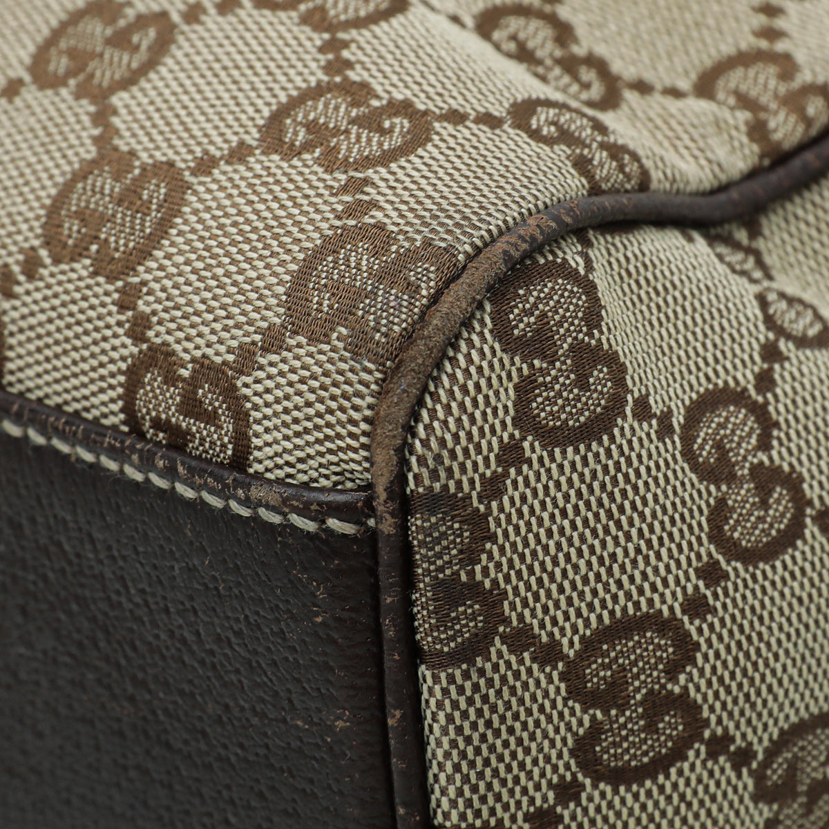 Gucci Leather Canvas Shoulder Bag