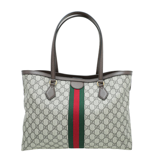 Gucci Leather Canvas Tote
