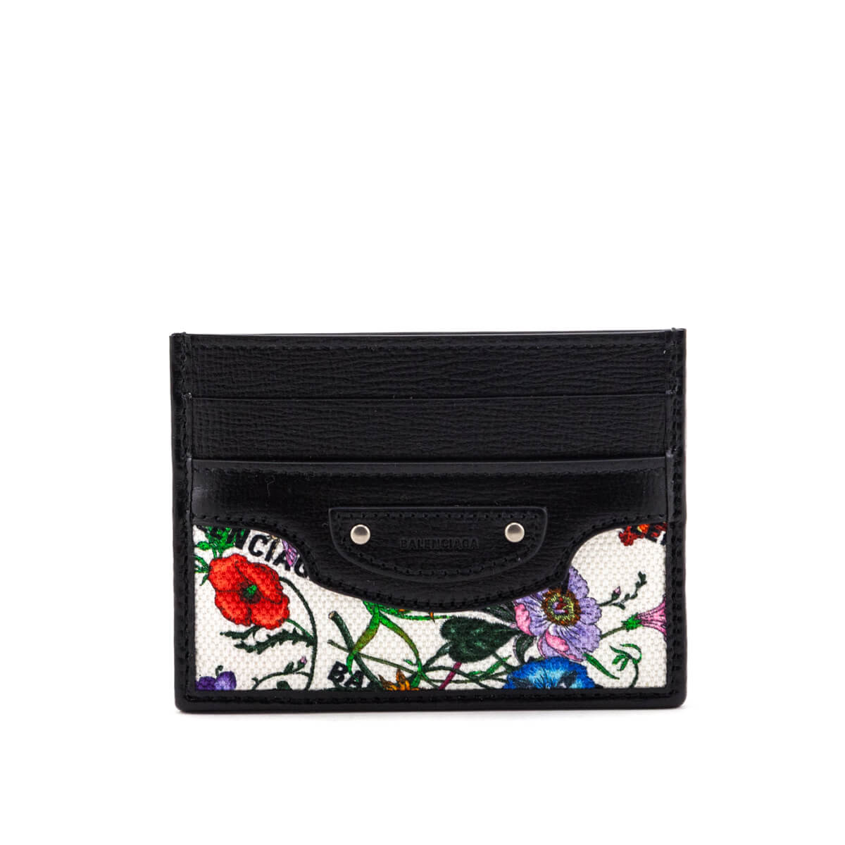 Gucci x Luxury Balenciaga Trending 2026 Canvas Azalea Calfskin Flora Logo Print Neo Classic Card Holder