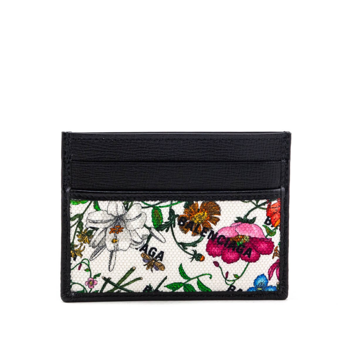 Gucci x Luxury Balenciaga Trending 2026 Canvas Azalea Calfskin Flora Logo Print Neo Classic Card Holder