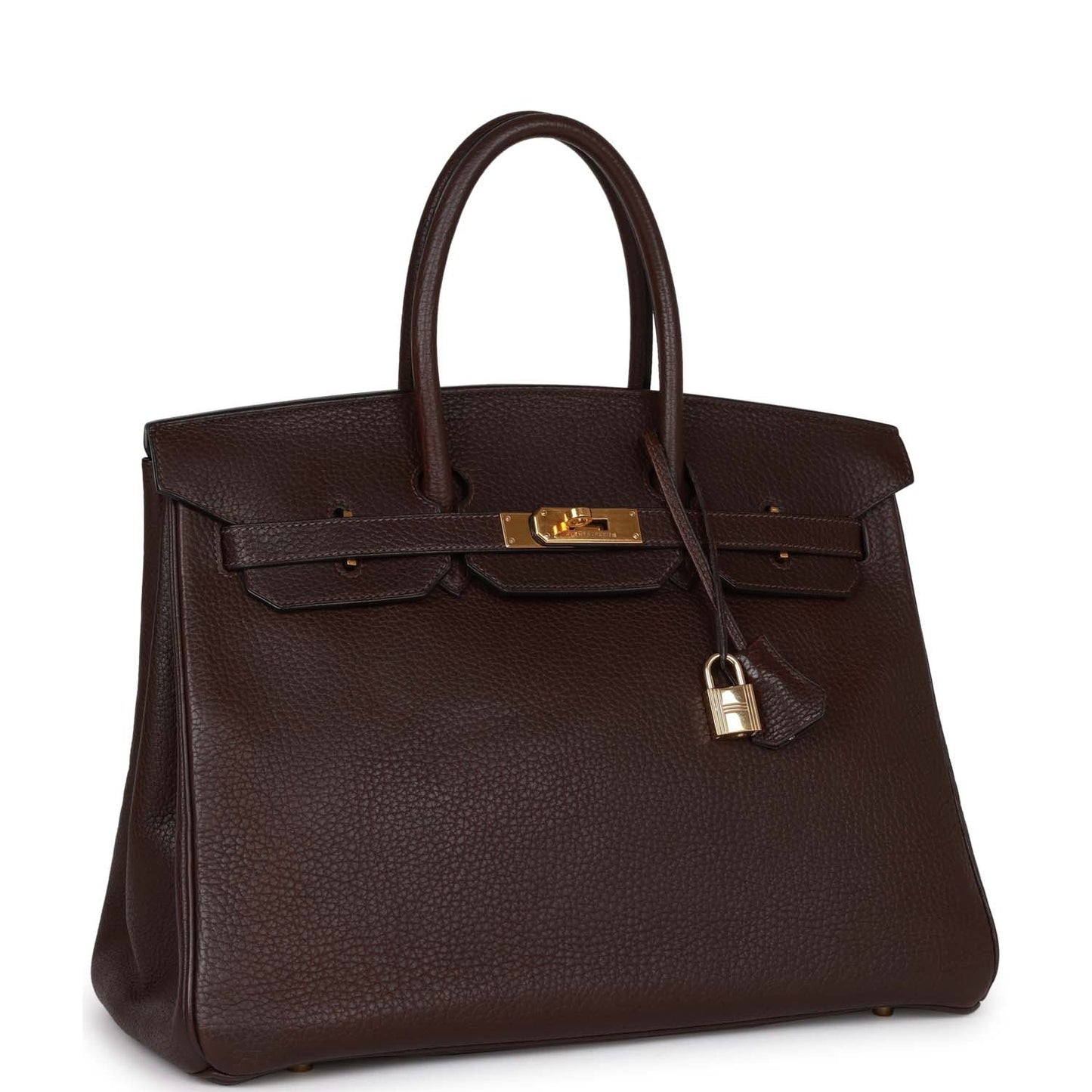 Hermes Birkin 35 Marron Fonce Fjord Gold Hardware
