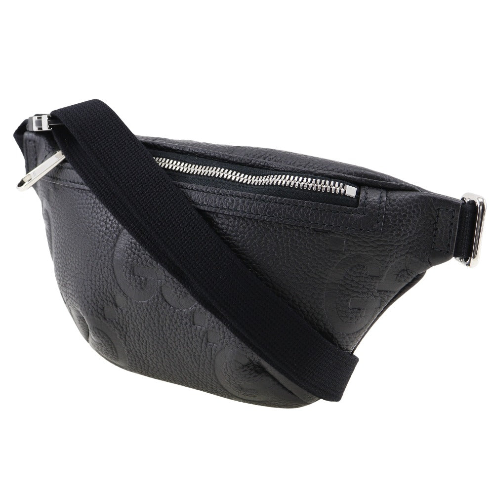 GUCCI Sling bag 658582 leather black Jumbo GG unisex(Unisex)