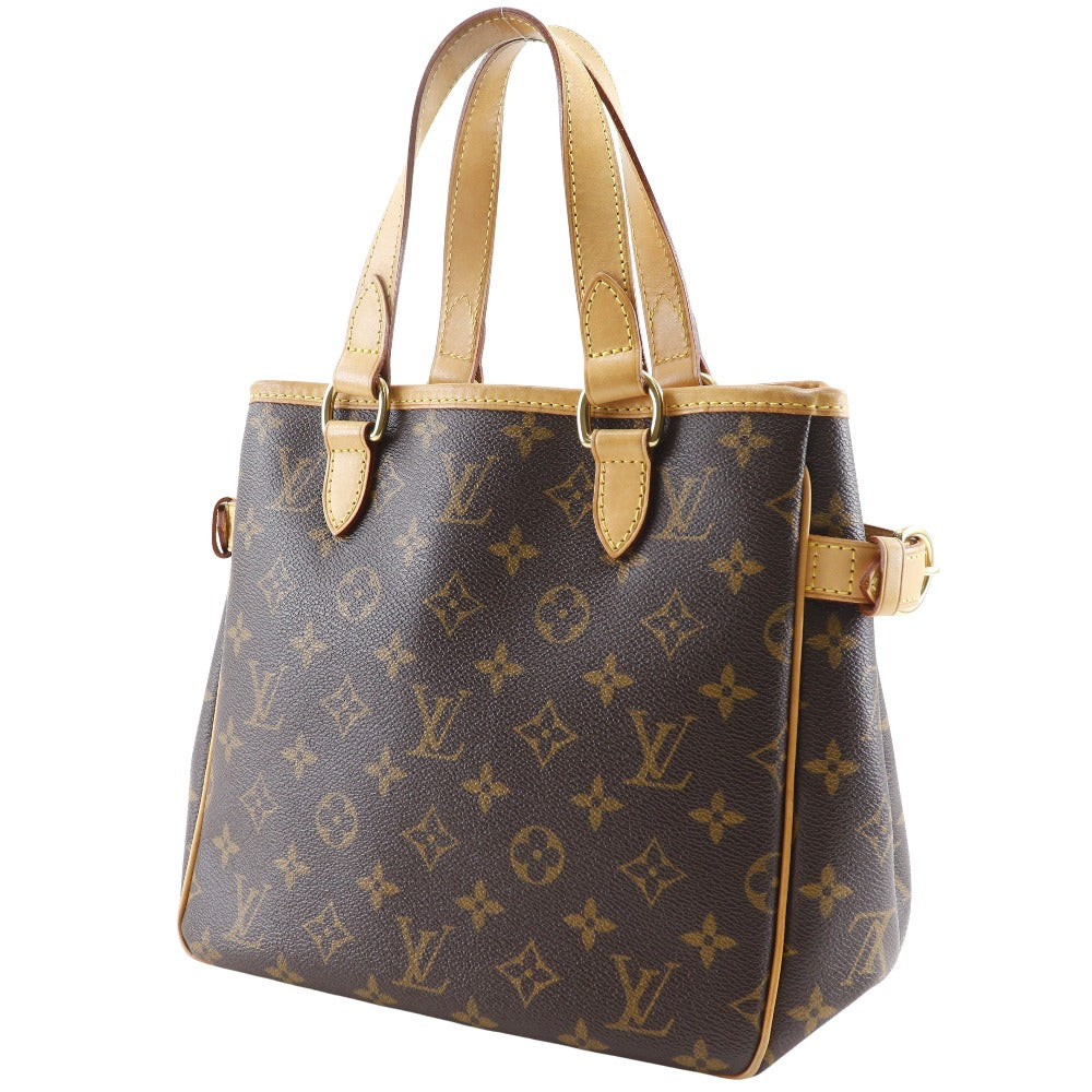 LOUIS VUITTON Handbag Monogram canvas Brown Batignolles Women