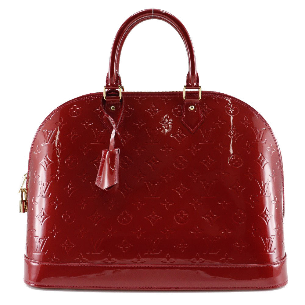 LOUIS VUITTON Handbag Vernis Red Alma GM Women
