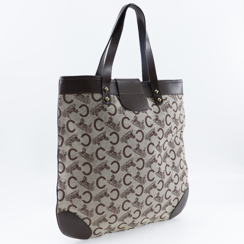 CELINE Tote Bag canvas Brown C Macadam Women